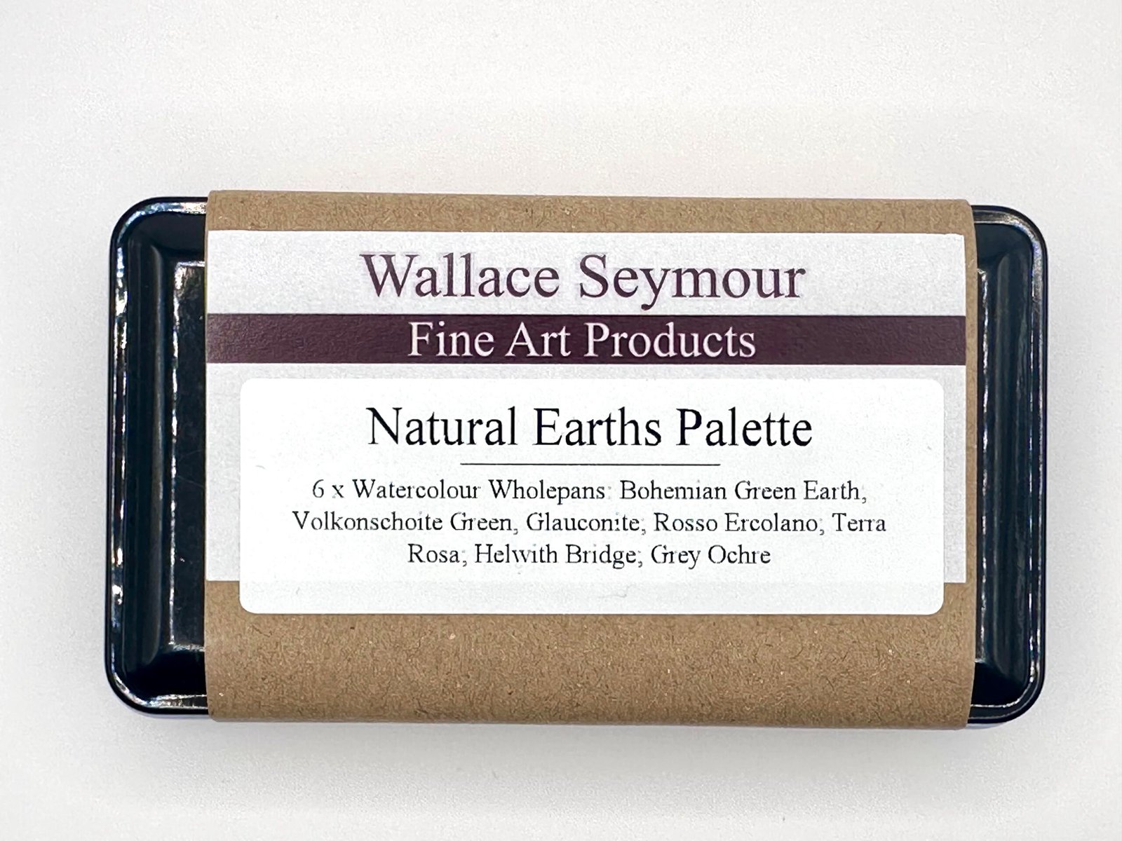 Natural Earths Palette Wholepan Watercolour Set of 6 colours in super-utility box - Image 2